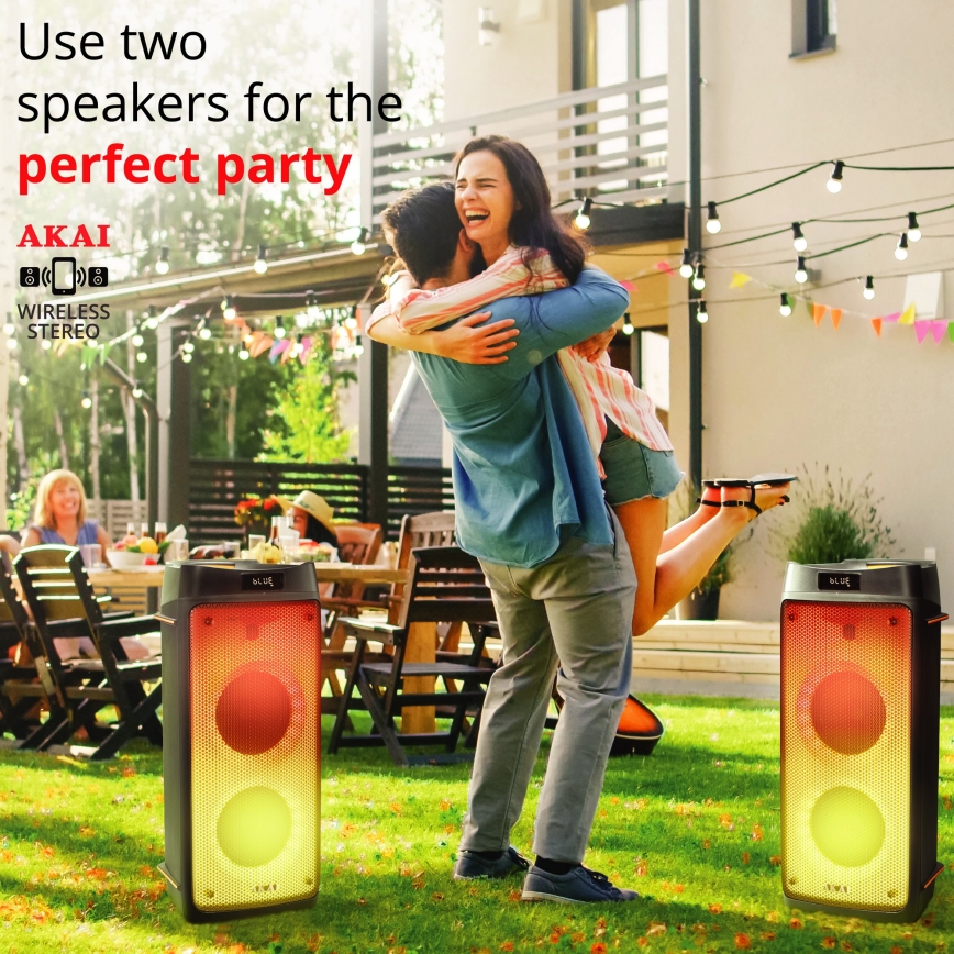 AKAI PARTY BOX 810 - Ασύρματο ηχείο 65 W / 230 V, μπαταρία 5000 mAh + τηλεχειριστήριο