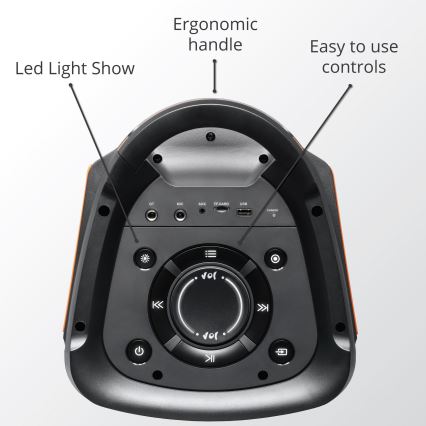 AKAI PARTY BOX 810 - Ασύρματο ηχείο 65 W / 230 V, μπαταρία 5000 mAh + τηλεχειριστήριο