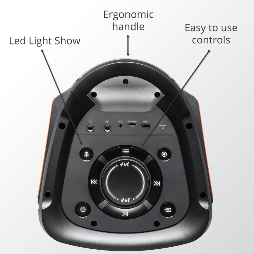 AKAI PARTY BOX 810 - Ασύρματο ηχείο 65 W / 230 V, μπαταρία 5000 mAh + τηλεχειριστήριο