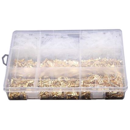 Ακροδέκτες Faston, βύσματα, καπάκια 2.8-4.8-6.3mm - σετ 900τμχ