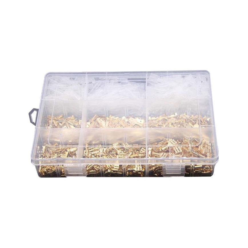 Ακροδέκτες Faston, βύσματα, καπάκια 2.8-4.8-6.3mm - σετ 900τμχ