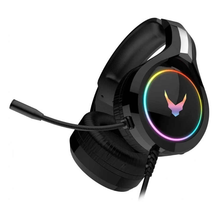 Ακουστικά με μικρόφωνο VARR GAMING RGB USB μαύρο