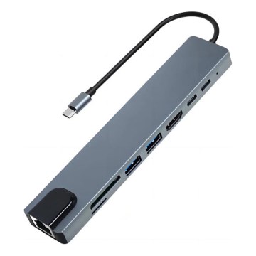 Aligator AHUB001 - USB-C διανομέας 8 σε 1