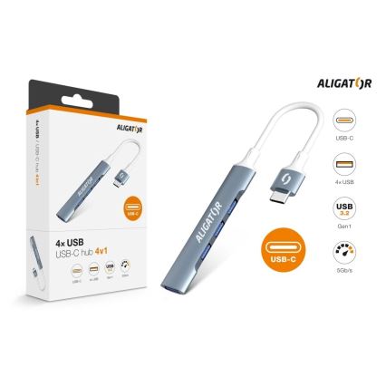 Aligator AHUB002 - USB-C hub 4 σε 1