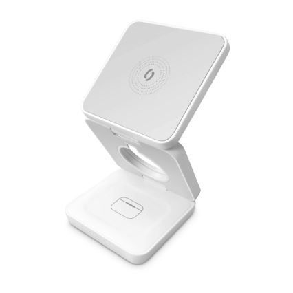 Aligator AMS09WT - Ασύρματος σταθμός φόρτισης MagSafe 3-σε-1 15W λευκός