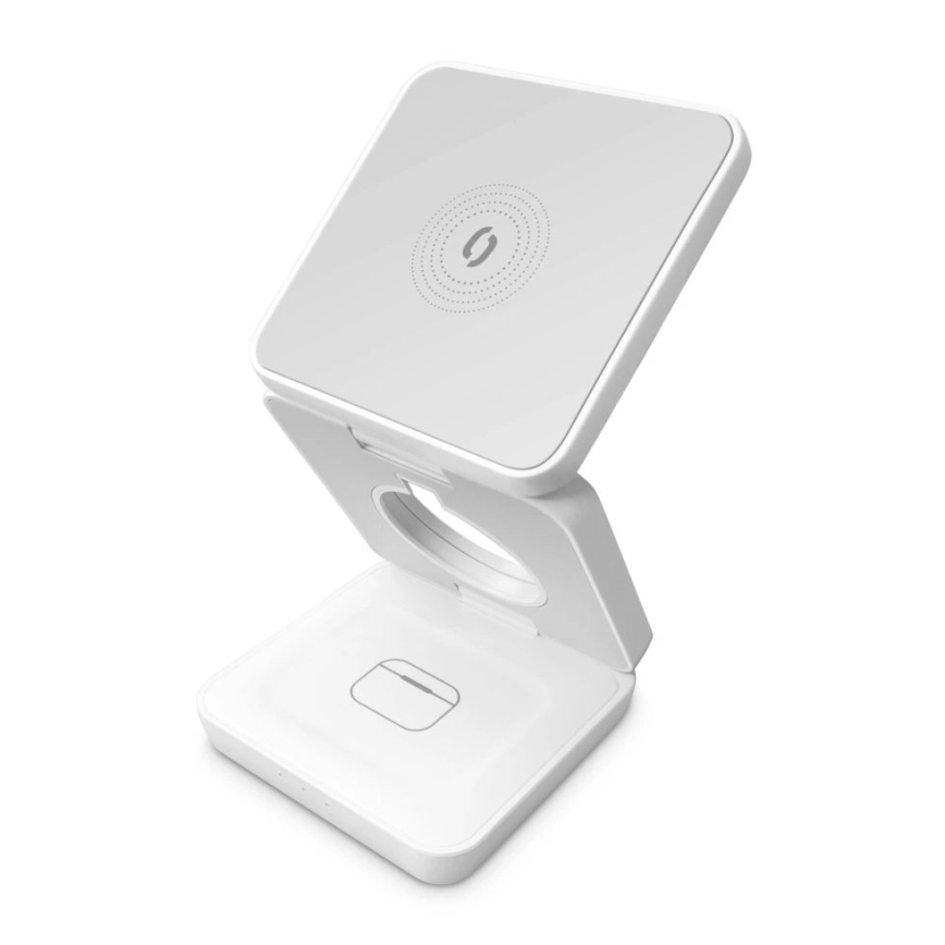 Aligator AMS09WT - Ασύρματος σταθμός φόρτισης MagSafe 3-σε-1 15W λευκός