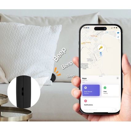 Aligator APD001 - Life Tag εντοπιστής, 1xCR2032, IP65, μαύρο