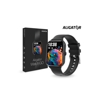 Aligator AW10BK - Έξυπνο ρολόι Watch GO 220 mAh IP67 μαύρο