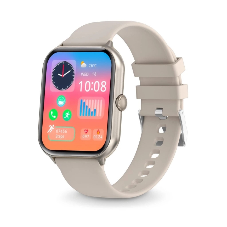 Aligator AW10SR - Έξυπνο ρολόι Watch GO 220 mAh IP67 κρεμ