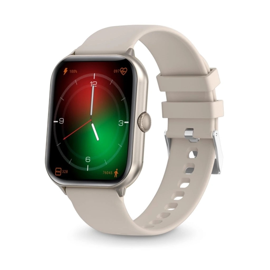 Aligator AW10SR - Έξυπνο ρολόι Watch GO 220 mAh IP67 κρεμ