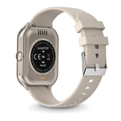 Aligator AW10SR - Έξυπνο ρολόι Watch GO 220 mAh IP67 κρεμ