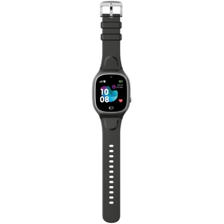 Aligator AW11BK - Έξυπνο ρολόι Watch Junior 2 450 mAh IP67 Wi-Fi μαύρο