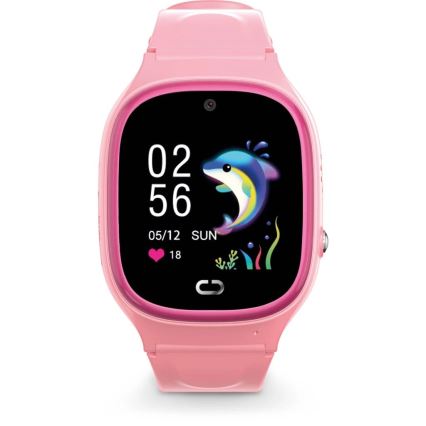 Aligator AW11PK - Έξυπνο ρολόι Watch Junior 2 450 mAh IP67 Wi‑Fi ροζ