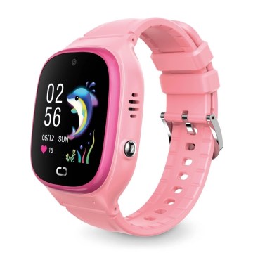 Aligator AW11PK - Έξυπνο ρολόι Watch Junior 2, 450 mAh, IP67, Wi‑Fi, ροζ