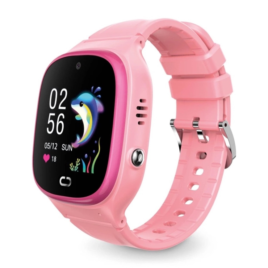 Aligator AW11PK - Έξυπνο ρολόι Watch Junior 2, 450 mAh, IP67, Wi‑Fi, ροζ