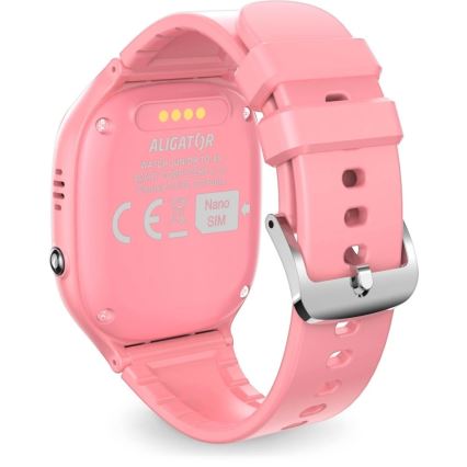 Aligator AW11PK - Έξυπνο ρολόι Watch Junior 2, 450 mAh, IP67, Wi‑Fi, ροζ