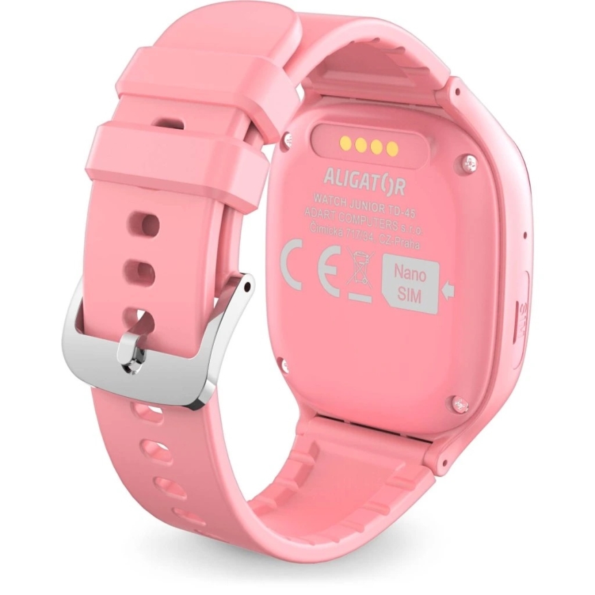 Aligator AW11PK - Έξυπνο ρολόι Watch Junior 2, 450 mAh, IP67, Wi‑Fi, ροζ