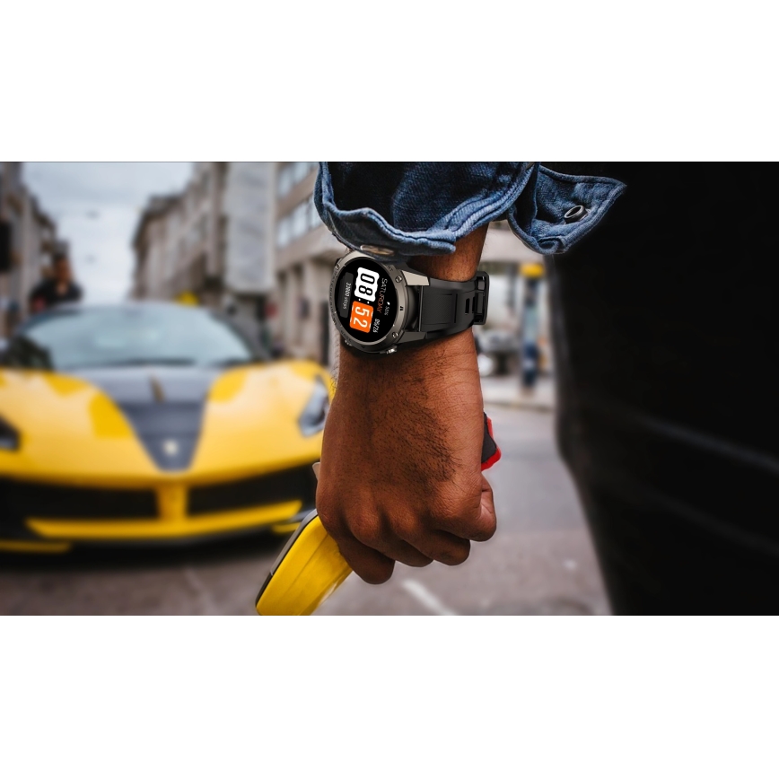 Aligator AW12BK - Έξυπνο ρολόι Watch GPS 500 mAh IP69K μαύρο