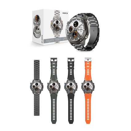 Aligator AW12BK - Έξυπνο ρολόι Watch GPS 500 mAh IP69K μαύρο