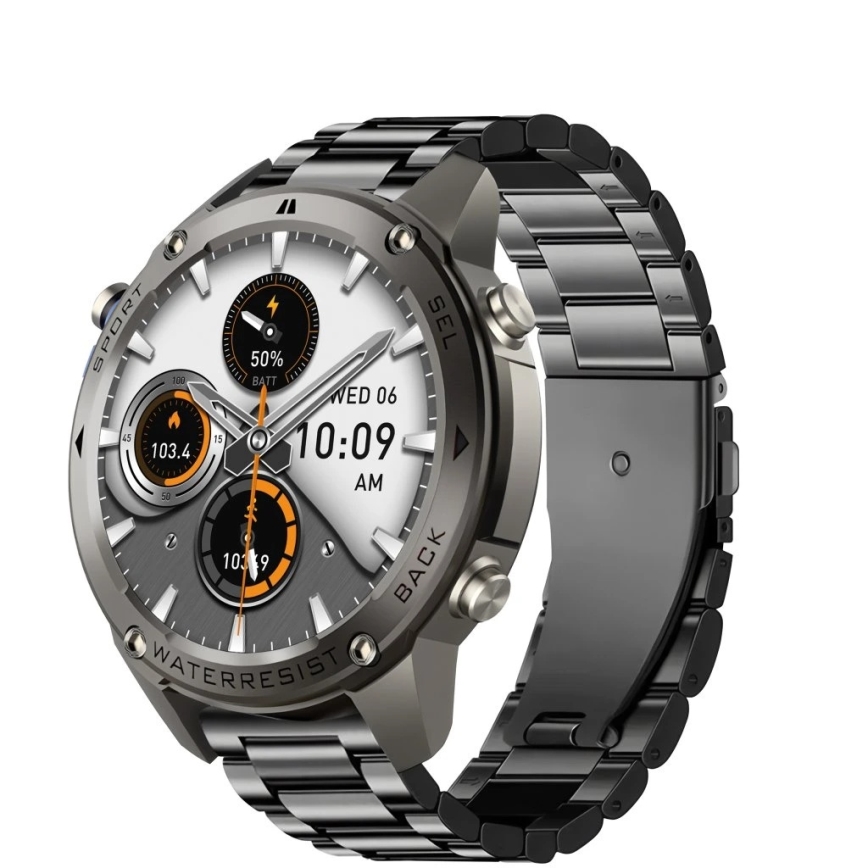 Aligator AW12BK - Έξυπνο ρολόι Watch GPS 500 mAh IP69K μαύρο