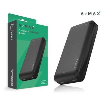 Aligator AX0004 - Εξωτερική μπαταρία A-MAX 20000 mAh 3,7V μαύρη