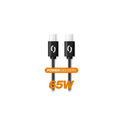 Aligator DATKP48 - Καλώδιο USB-C σε USB-C, 65W Power Delivery (PD), 1,5 m, μαύρο