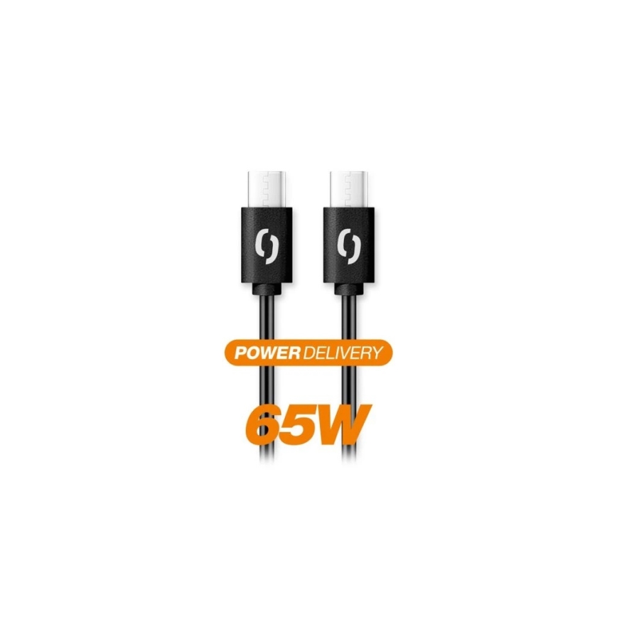 Aligator DATKP48 - Καλώδιο USB-C σε USB-C, 65W Power Delivery (PD), 1,5 m, μαύρο