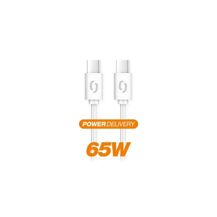 Aligator DATKP49 - USB καλώδιο USB-C / USB-C 65W Power Delivery 1,5m λευκό