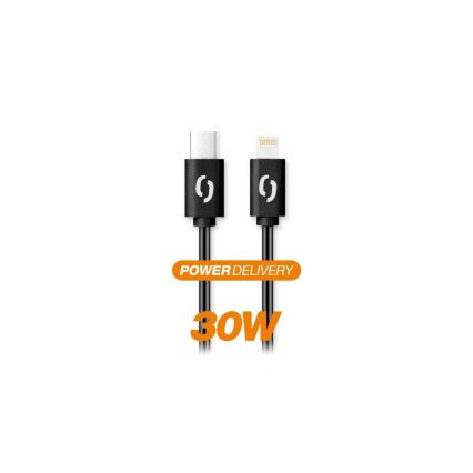 Aligator DATKP50 - Καλώδιο USB USB-C / Lightning, 30W Power Delivery, 1,5 m, μαύρο