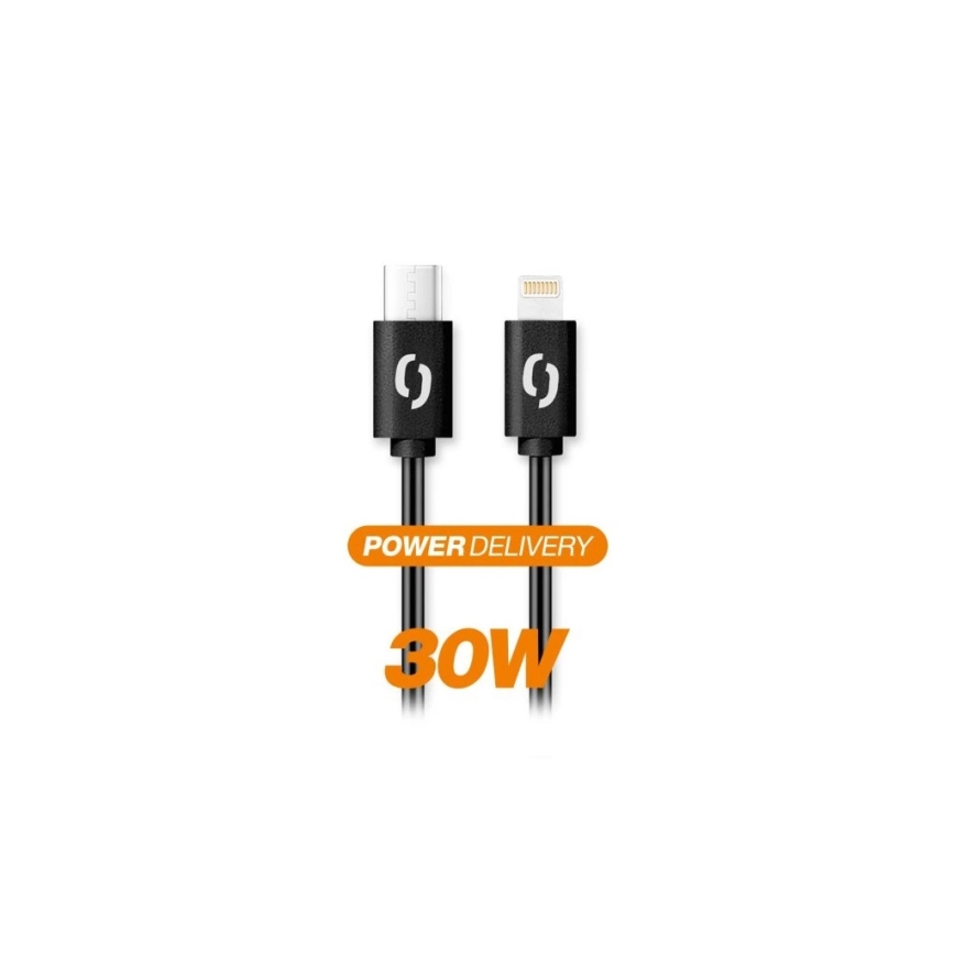 Aligator DATKP50 - Καλώδιο USB USB-C / Lightning, 30W Power Delivery, 1,5 m, μαύρο