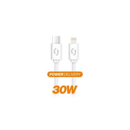 Aligator DATKP51 - USB καλώδιο USB-C / Lightning με Power Delivery 30W, 1,5 m, λευκό