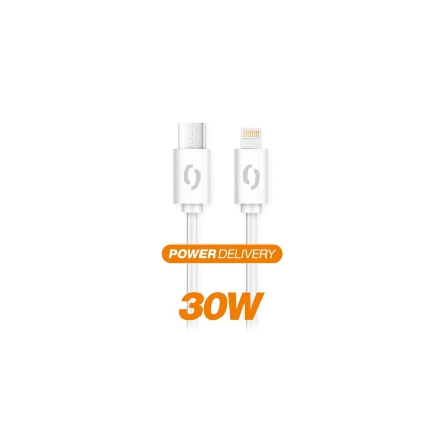 Aligator DATKP51 - USB καλώδιο USB-C / Lightning με Power Delivery 30W, 1,5 m, λευκό