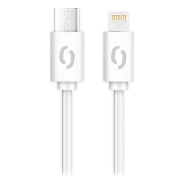 Aligator DATKP57 - USB καλώδιο USB-C / Lightning 30W Power Delivery 0,5m λευκό