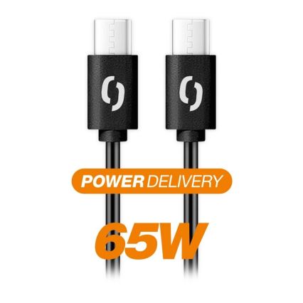 Aligator DATKP58 - Καλώδιο USB-C σε USB-C 65W Power Delivery 2,5m μαύρο