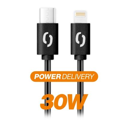 Aligator DATKP60 - USB καλώδιο USB-C / Lightning, 30W Power Delivery, 2,5 m, μαύρο