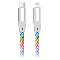 Aligator DATKP63 - Καλώδιο USB USB-C / Lightning με φωτισμό LED, 30W Power Delivery, 1,2 m