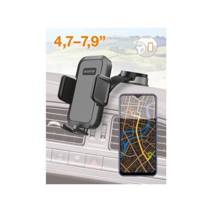 Aligator HA25 - Βάση τηλεφώνου για αυτοκίνητο με εύκαμπτο βραχίονα, μαύρη