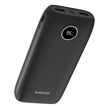 Aligator PBPD20BK - Φορητός φορτιστής με οθόνη LCD, Power Delivery, 20000 mAh/20W/3,7V, μαύρο