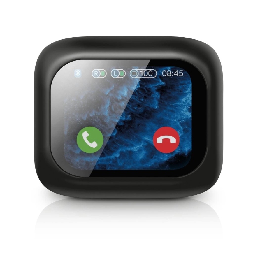 Aligator TWS07 - Ασύρματα ακουστικά Pods με οθόνη LCD + ANC, θήκη φόρτισης 400 mAh + ακουστικά 2x 40 mAh, IP30, μαύρο