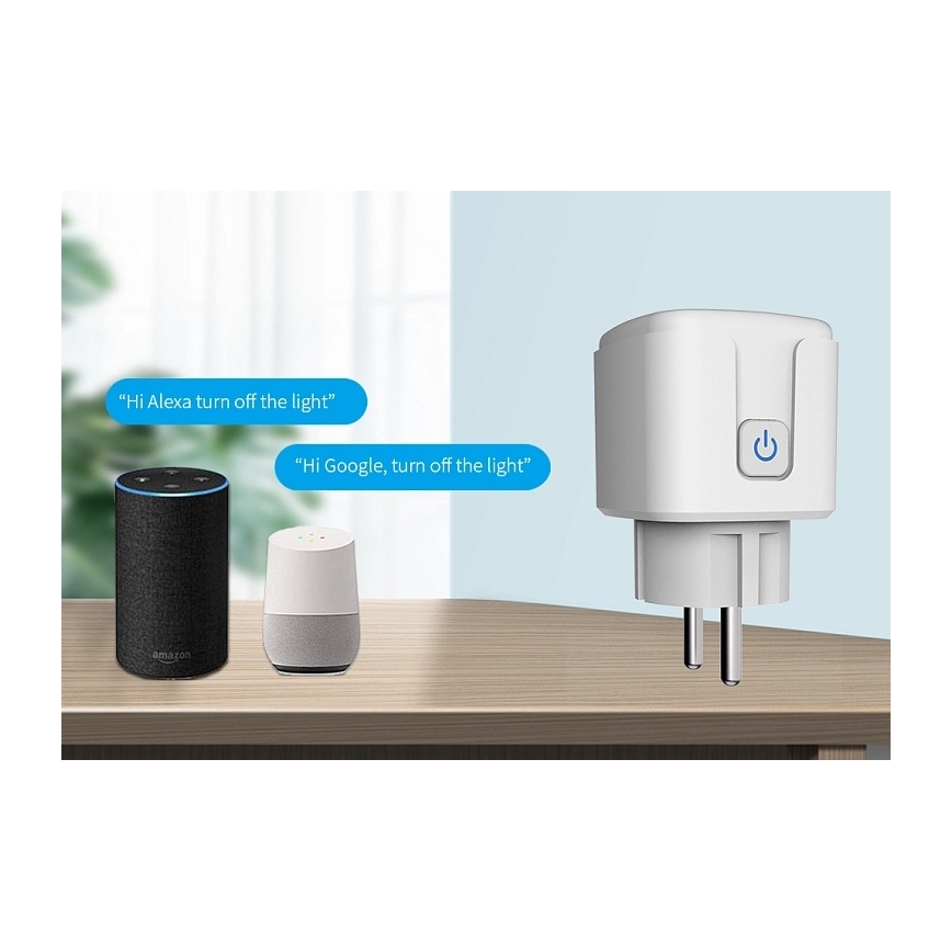 Aligator WAL001 - Έξυπνη πρίζα 3680W/230V/Τύπος E/16A Wi-Fi Tuya