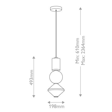 Alora Mood - Κρεμαστό φωτιστικό LED με καλώδιο BIJOU LED/20W/230V 3000K ματ χρώμιο