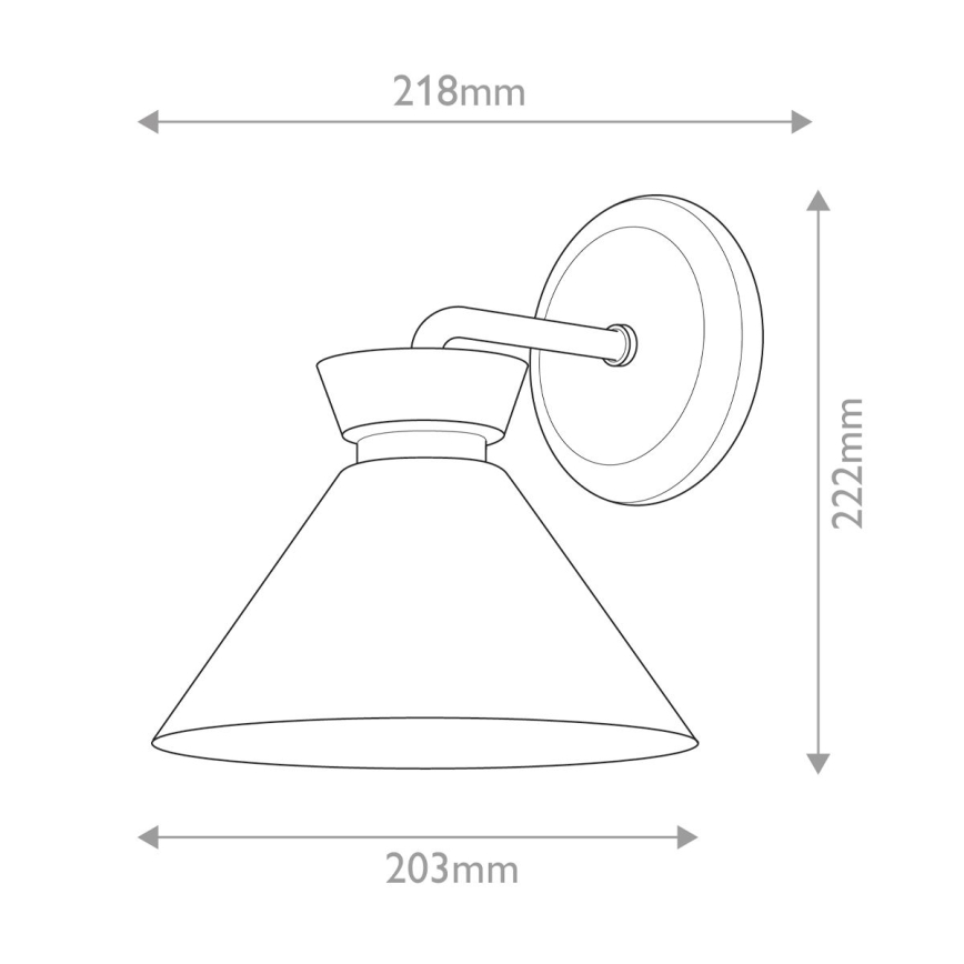 Alora Mood - Επιτοίχιο φωτιστικό HALSTON 1xE14/40W/230V μαύρο