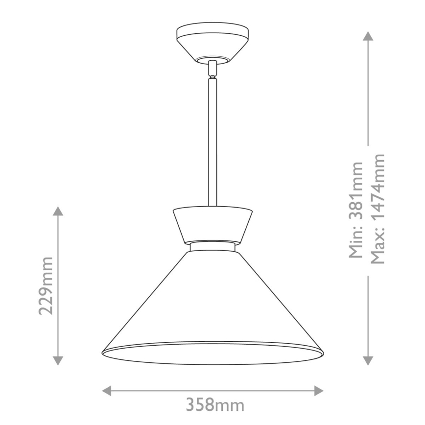 Alora Mood - Κρεμαστό φωτιστικό HALSTON σε ράβδο 1xE27/60W/230V, χρυσό