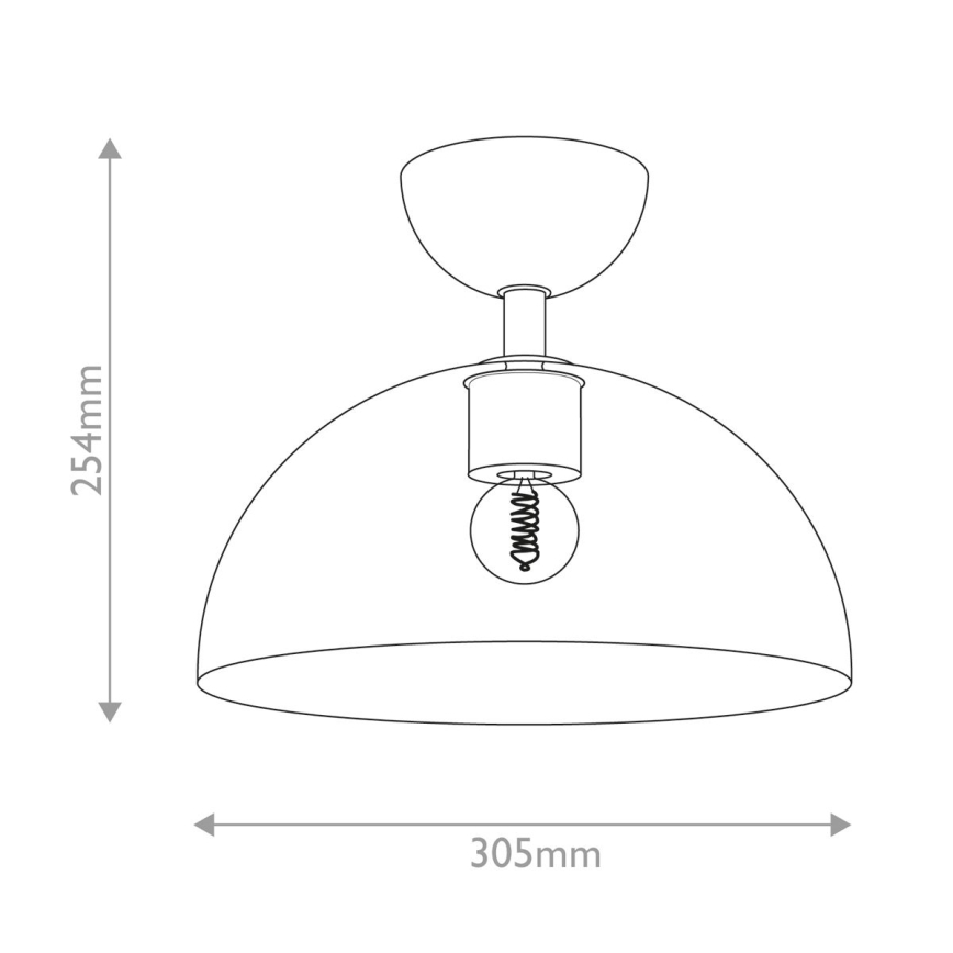 Alora Mood - Φωτιστικό οροφής JUDE 1xE27/60W/230V Ø 30,5 εκ. μαύρο