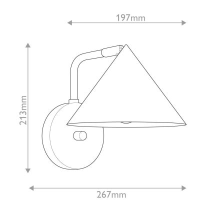 Alora Mood - Επιτοίχιο φωτιστικό REMYCK 1xE27/60W/230V χρυσό