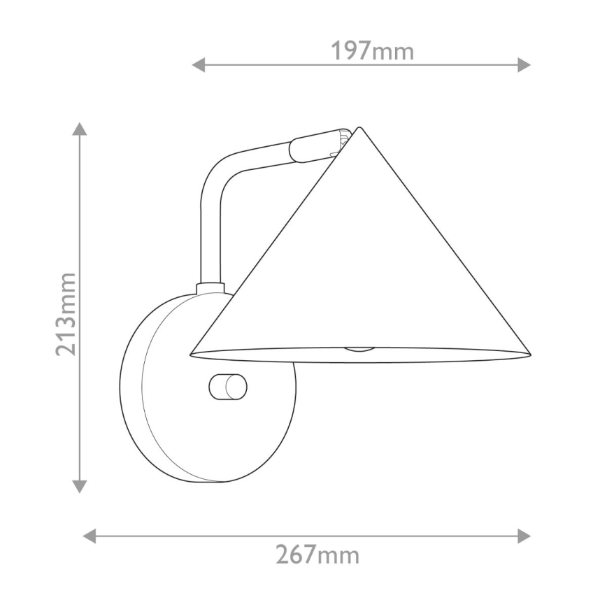 Alora Mood - Επιτοίχιο φωτιστικό REMYCK 1xE27/60W/230V χρυσό