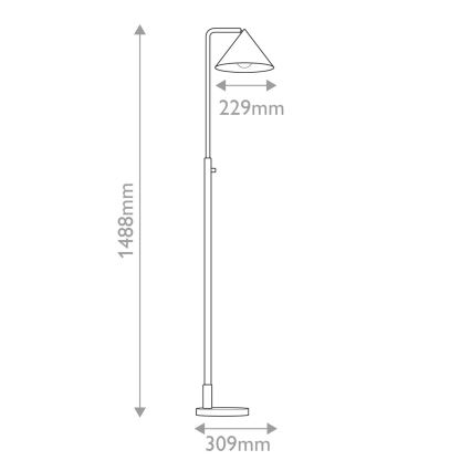 Alora Mood - Επιδαπέδιο φωτιστικό REMYCK 1xE27/60W/230V χρυσό