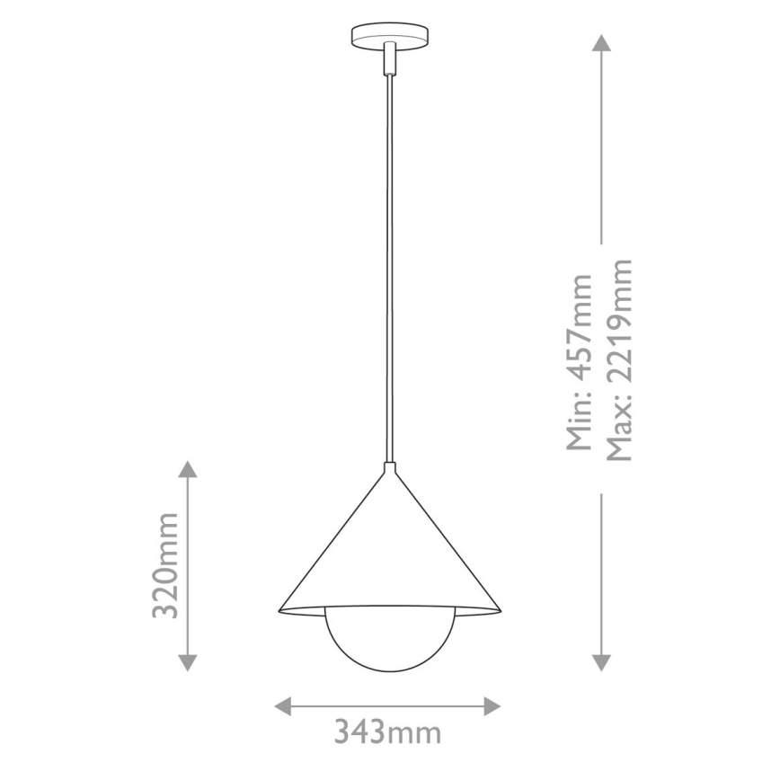 Alora Mood - Κρεμαστό φωτιστικό με καλώδιο REMYCK 1xE27/60W/230V Ø 34,3 εκ. χρυσό