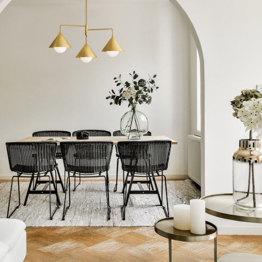 Alora Mood - Φωτιστικό οροφής σε ράβδο REMYCK 3xE27/60W/230V χρυσό