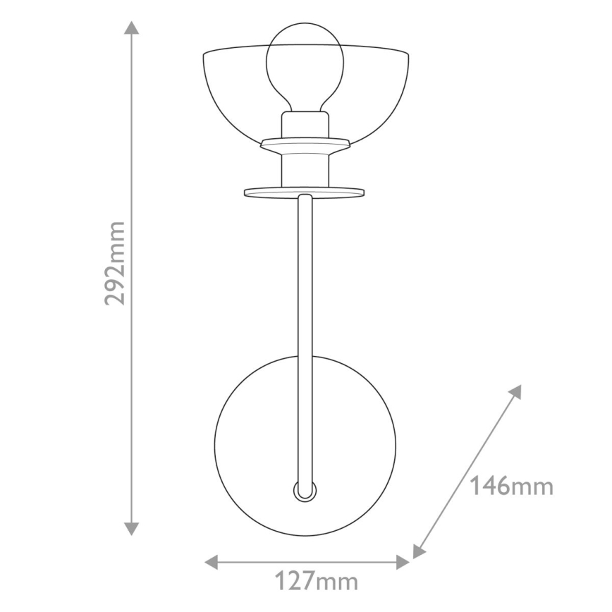 Alora Mood - Επιτοίχιο φωτιστικό SYLVIA 1xE14/40W/230V χρυσό
